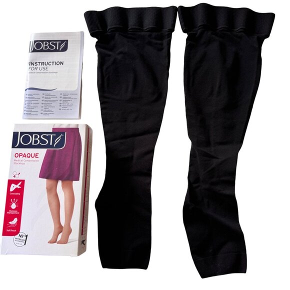 Jobst Opaque Medical THIGH Compression Stockings 20-30mmHg XL Black Leg-Squeezer - Picture 11 of 11